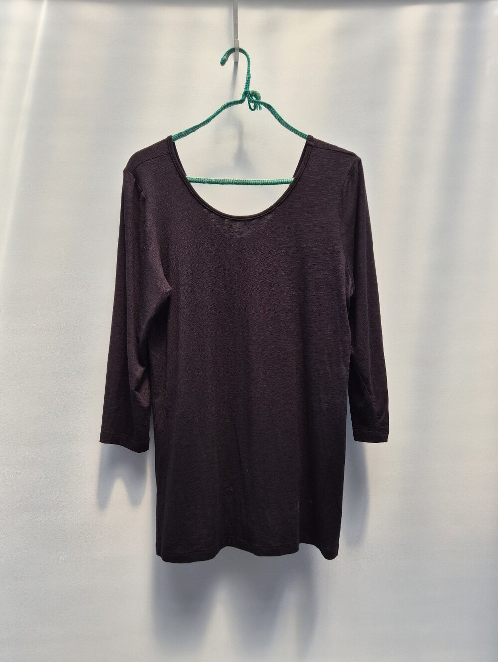 Dolan Black Knit Scoop Neck Top L Whimsigoth 90s Grunge Rayon Spandex Minimalist